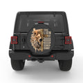 THE LION OF JUDAH BLACK CARBON FIBER TIRE COVER