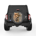 THE LION OF JUDAH BLACK CARBON FIBER TIRE COVER