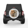 THE LION OF JUDAH SILVER CARBON FIBER TIRE COVER