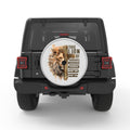 THE LION OF JUDAH SILVER CARBON FIBER TIRE COVER