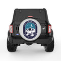 THE MOUNTAINS ARE CALLING SILVER CARBON FIBER TIRE COVER