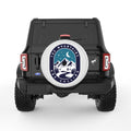 THE MOUNTAINS ARE CALLING PEARL  WHITE CARBON FIBER TIRE COVER