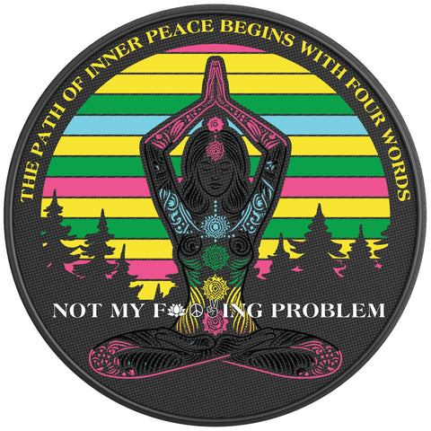 THE PATH OF INNER PEACE PEARL  WHITE CARBON FIBER TIRE COVER