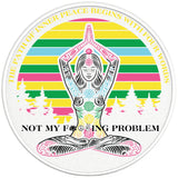 THE PATH OF INNER PEACE PEARL  WHITE CARBON FIBER TIRE COVER