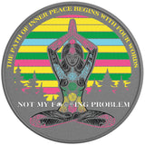 THE PATH OF INNER PEACE SILVER CARBON FIBER TIRE COVER
