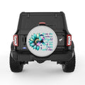THE SUN WILL RISE SILVER CARBON FIBER TIRE COVER