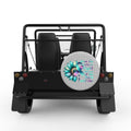 THE SUN WILL RISE SILVER CARBON FIBER TIRE COVER FOR MOKE