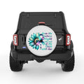 THE SUN WILL RISE PEARL  WHITE CARBON FIBER TIRE COVER
