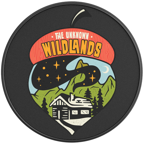 THE UNKNOWN WILDLANDS BLACK CARBON FIBER TIRE COVER