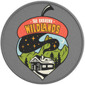 THE UNKNOWN WILDLANDS SILVER CARBON FIBER TIRE COVER