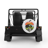 THE UNKNOWN WILDLANDS WHITE TIRE COVER FOR MOKE