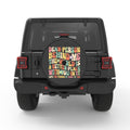 THE WORLD IS A BETTER PLACE WITH YOU BLACK CARBON FIBER TIRE COVER