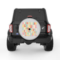 THE WORLD IS A BETTER PLACE WITH YOU SILVER CARBON FIBER TIRE COVER