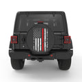 THIN RED LINE FIREFIGHTER FLAG PEARL  WHITE CARBON FIBER TIRE COVER