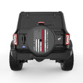 THIN RED LINE FIREFIGHTER FLAG BLACK CARBON FIBER TIRE COVER