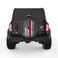THIN RED LINE FIREFIGHTER FLAG BLACK TIRE COVER