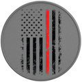 THIN RED LINE FIREFIGHTER FLAG SILVER CARBON FIBER TIRE COVER