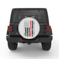 THIN RED LINE FIREFIGHTER FLAG BLACK TIRE COVER