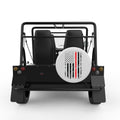 THIN RED LINE FIREFIGHTER FLAG WHITE CARBON FIBER TIRE COVER FOR MOKE