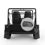 THIS IS HOW WE ROLL SILVER CARBON FIBER TIRE COVER FOR MOKE