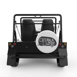 THIS IS HOW WE ROLL WHITE CARBON FIBER TIRE COVER FOR MOKE