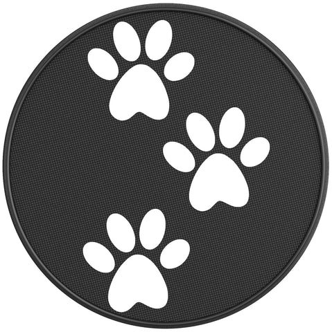 THREE PAWS BLACK CARBON FIBER TIRE COVER