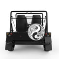 TIGER DRAGON YING YANG BLACK CARBON FIBER TIRE COVER FOR MOKE