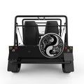 TIGER DRAGON YING YANG SILVER CARBON FIBER TIRE COVER FOR MOKE