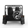 TIGER DRAGON YING YANG WHITE CARBON FIBER TIRE COVER FOR MOKE