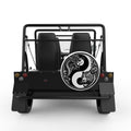 TIGER DRAGON YING YANG WHITE TIRE COVER FOR MOKE