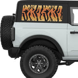 TIGER PRINT QUARTER WINDOW DECAL FITS 2021+ FORD BRONCO 2 DOOR HARD TOP