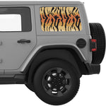 TIGER PRINT QUARTER WINDOW DECAL FITS 2018+ JEEP WRANGLER 4 DOOR HARD TOP JLU