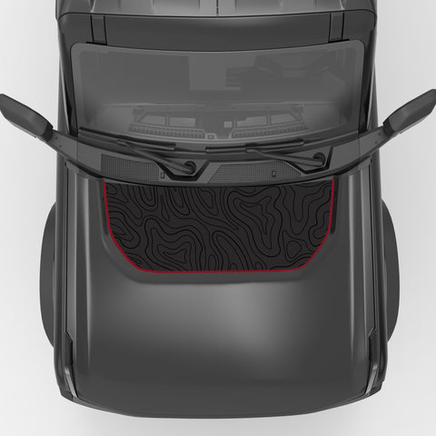 TOPOGRAPHIC MAP WITH OUTLINE  BRONCO DECALS