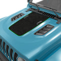 TOPOGRAPHIC MAP WITH OUTLINE JEEP WRANGLER HOOD DECALS