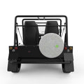 TOPOGRAPHIC SILVER CARBON FIBER TIRE COVER FOR MOKE