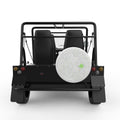 TOPOGRAPHIC WHITE TIRE COVER FOR MOKE