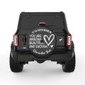 TO THE PERSON BEHIND ME BLACK TIRE COVER