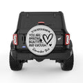 TO THE PERSON BEHIND ME SILVER CARBON FIBER TIRE COVER