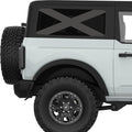 TRANSPARENT ALABAMA STATE FLAG QUARTER WINDOW DECAL FITS 2021+ FORD BRONCO 2 DOOR HARD TOP