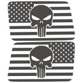 AMERICAN FLAG PUNISHER SKULL QUARTER WINDOW DRIVER & PASSENGER DECALS