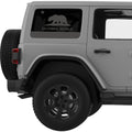 TRANSPARENT CALIFORNIA STATE FLAG QUARTER WINDOW DECAL FITS 2011-2018 JEEP WRANGLER 4 DOOR HARD TOP JKU