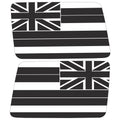 TRANSPARENT HAWAII STATE FLAG QUARTER WINDOW DRIVER & PASSENGER DECALS