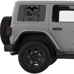 TRANSPARENT IOWA STATE FLAG QUARTER WINDOW DECAL FITS 2011-2018 JEEP WRANGLER 4 DOOR HARD TOP JKU