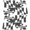 TRANSPARENT MARYLAND STATE FLAG QUARTER WINDOW DRIVER & PASSENGER DECALS