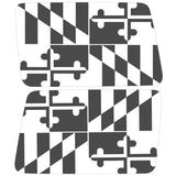 TRANSPARENT MARYLAND STATE FLAG QUARTER WINDOW DRIVER & PASSENGER DECALS