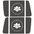 TRANSPARENT MISSISSIPPI STATE FLAG QUARTER WINDOW DRIVER & PASSENGER DECALS