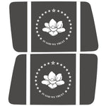 TRANSPARENT MISSISSIPPI STATE FLAG QUARTER WINDOW DRIVER & PASSENGER DECALS