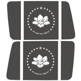 TRANSPARENT MISSISSIPPI STATE FLAG QUARTER WINDOW DRIVER & PASSENGER DECALS