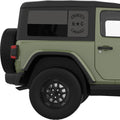 TRANSPARENT NORTH CAROLINA STATE FLAG QUARTER WINDOW DECAL FITS 2011-2018 JEEP WRANGLER 2 DOOR HARD TOP JK