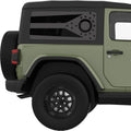 TRANSPARENT OHIO STATE FLAG QUARTER WINDOW DECAL FITS 2011-2018 JEEP WRANGLER 2 DOOR HARD TOP JK